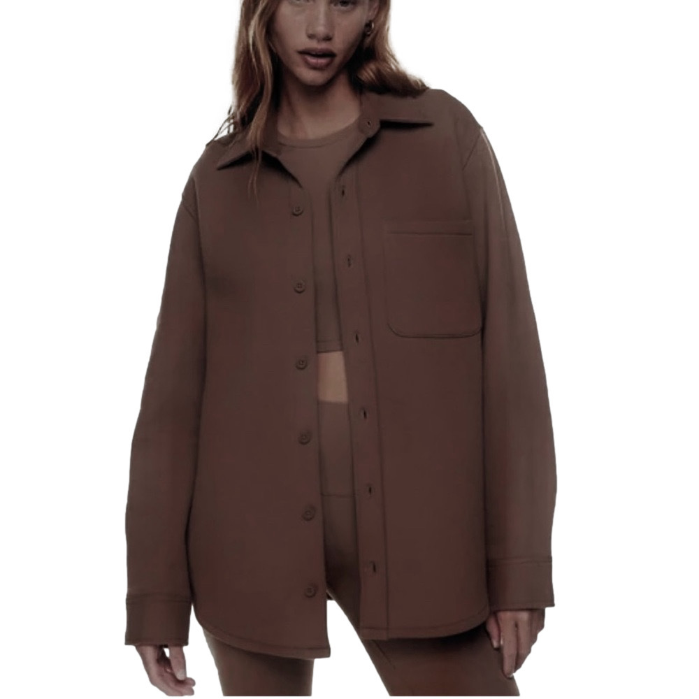 Aritzia Brown Button Down Shirt